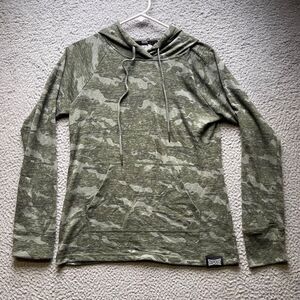 Tap Out Hoodie Sweatshirt Mens Medium Green Camo Pullover Sweater
